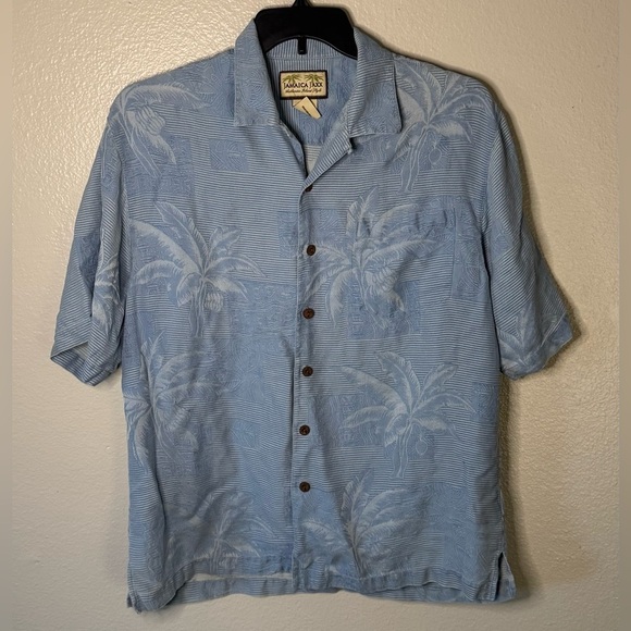 Jamaica Jaxx Island Hawaiian Button Silk Shirt - Picture 1 of 5